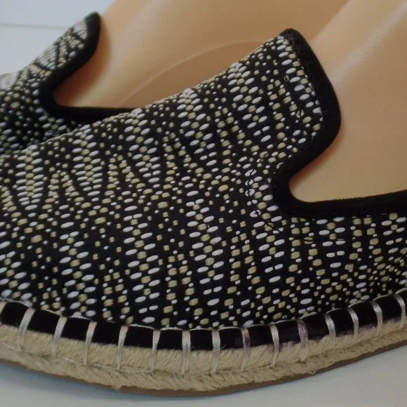 Universal Thread Carly Womens Black Woven Espadrille Flat Slip on 9.5 - Picture 4 of 13